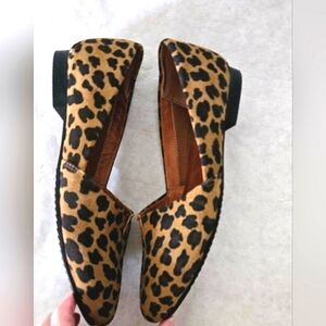 Mark Jenkins leopard leather flats with box